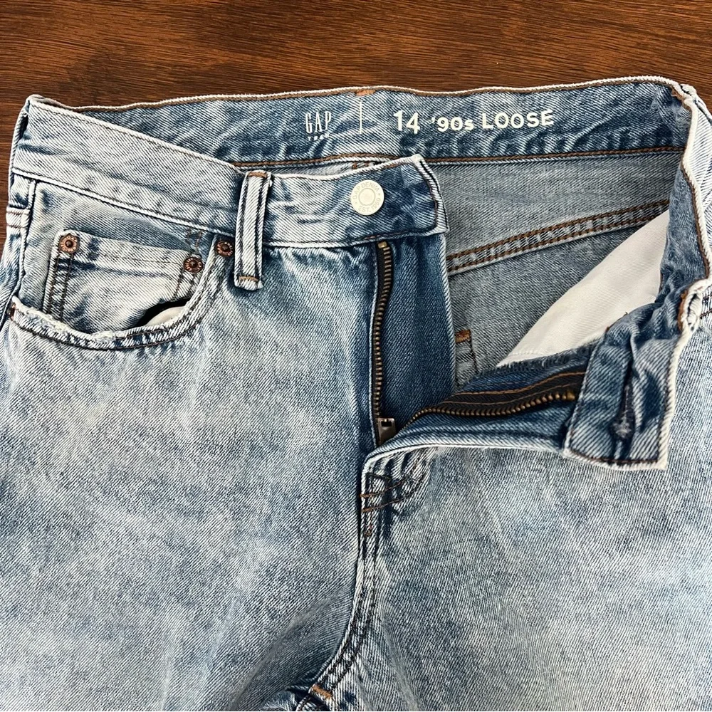 GAP Teen 100% Organic Cotton '90s Loose Jeans with Washwell (14)